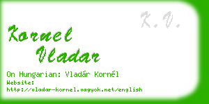kornel vladar business card