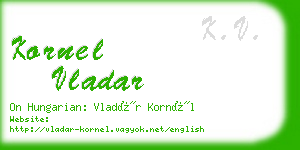 kornel vladar business card